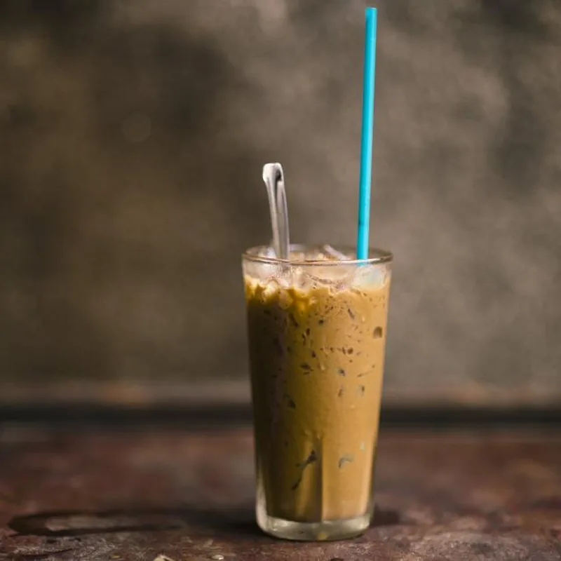 Eiskaffee im hohen Glas